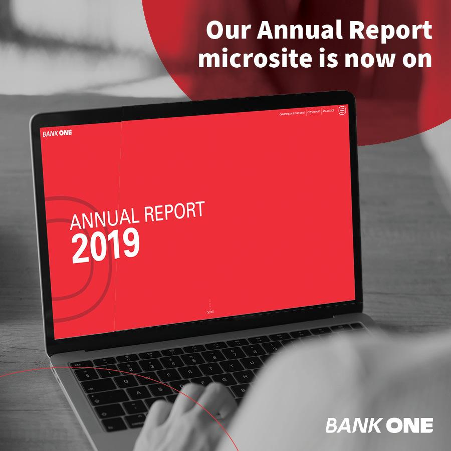 Bank One : un microsite pour son rapport annuel | business-magazine.mu