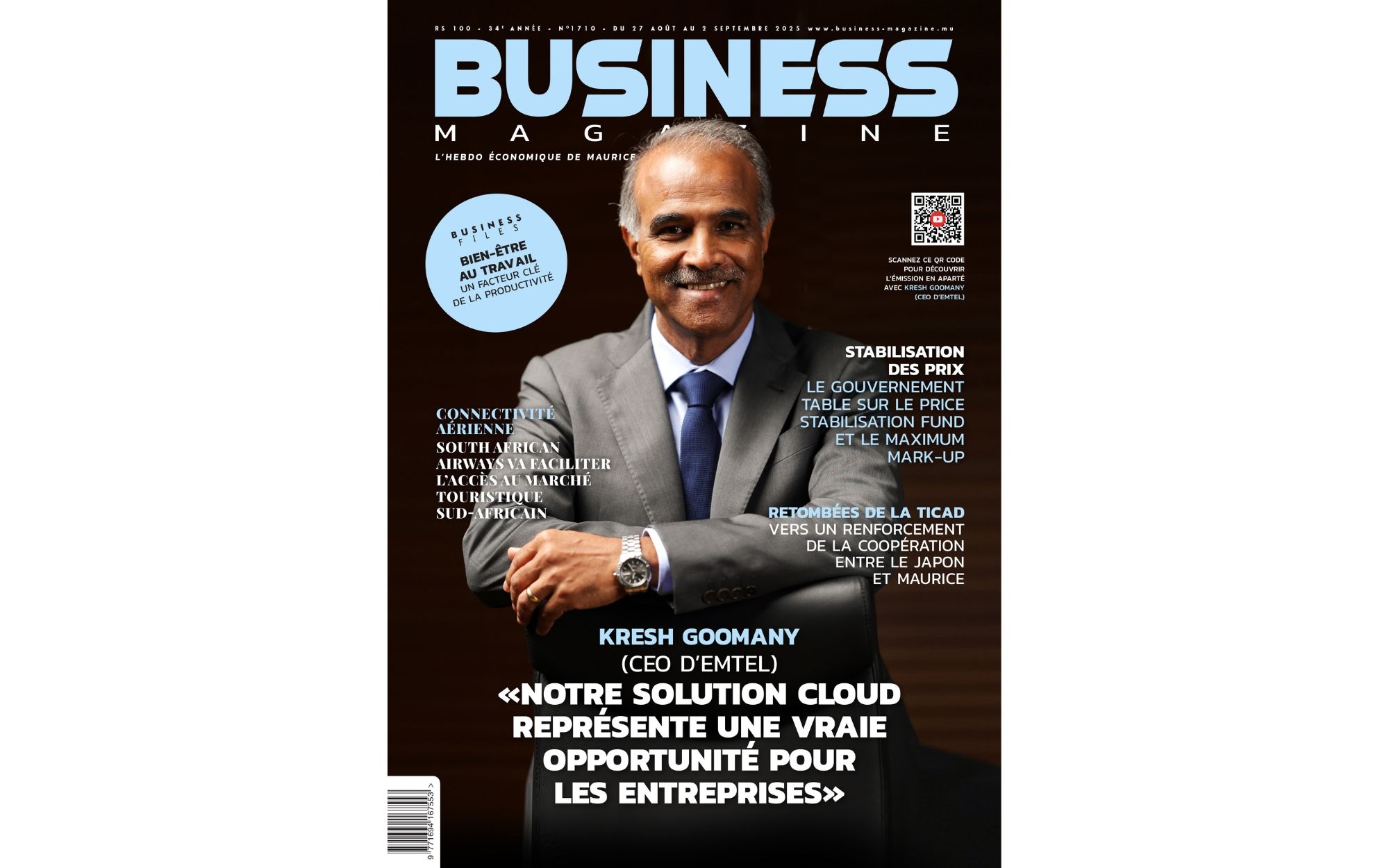 Kresh Goomany (CEO d'Emtel) «Notre solution cloud représente une vraie ...